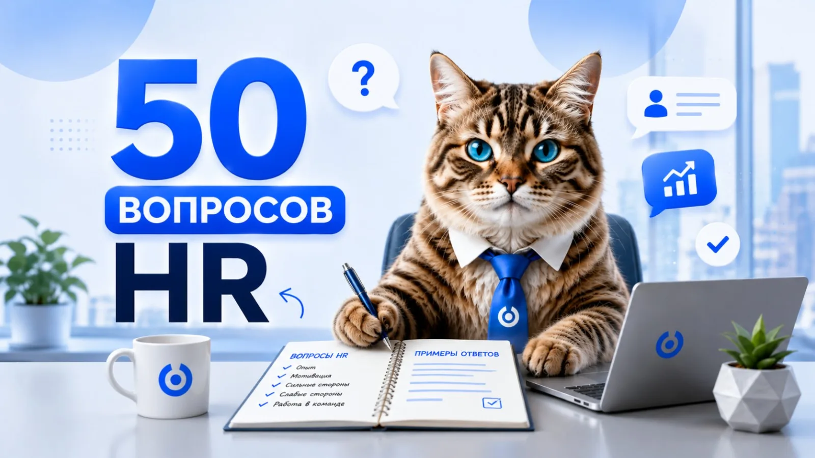 Человек готовится к собеседованию